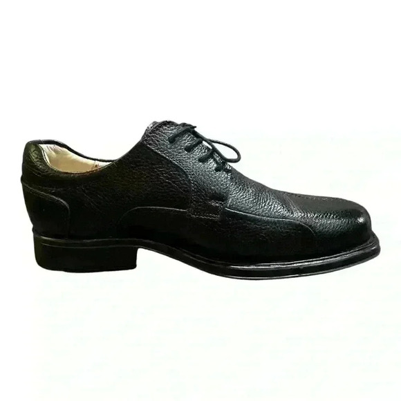 LIKE NEW Belvedere Bay Bridge Lace Up Oxford Shoes Men Size 8.5D Black Leather - Picture 4 of 16